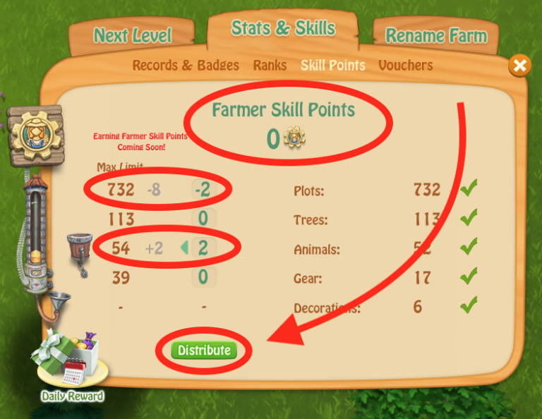 Farmer Skill Points / Increase your Farm’s Limits Country Life Meadows